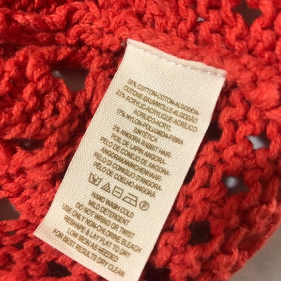 Free People Orange Cable Knit Turtleneck Sweater - Picture 4 of 6